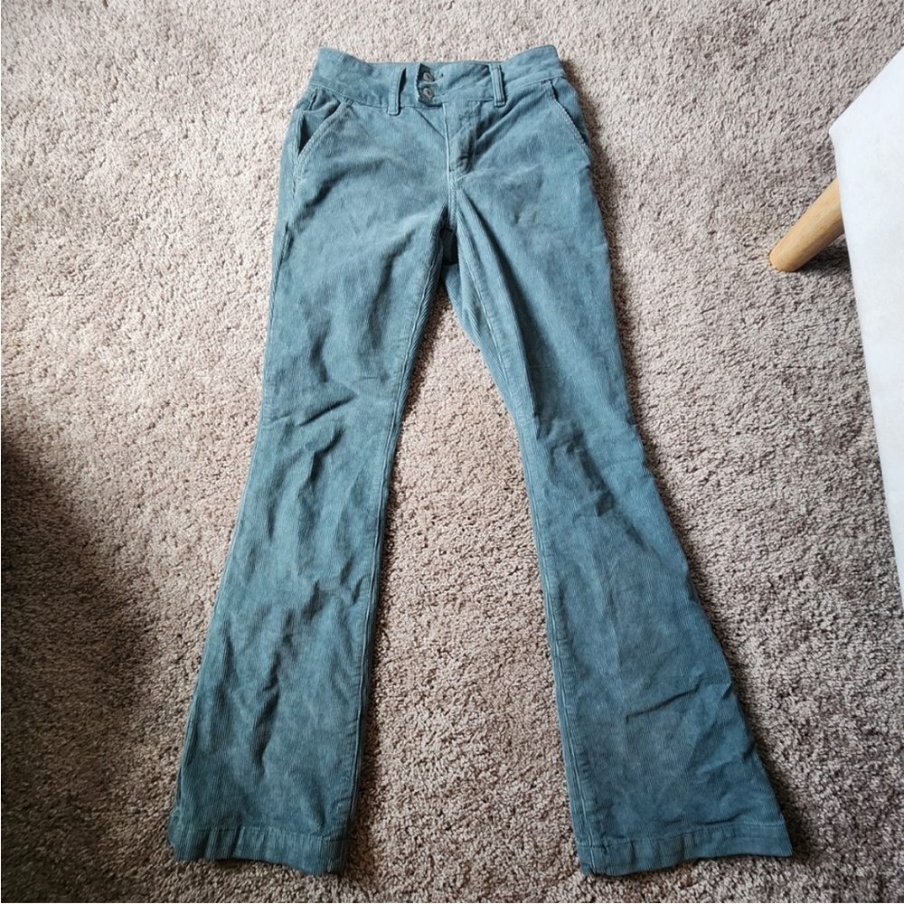 American Eagle Outfitters Teal Corduroy Flare Pants